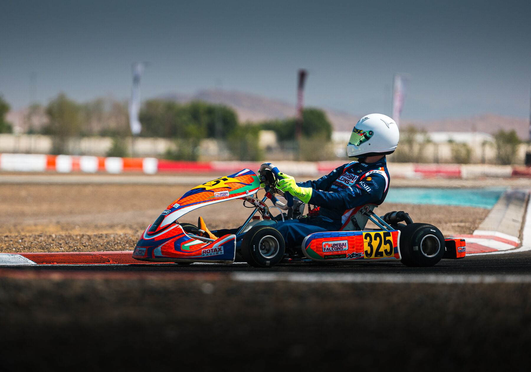 Kart #325 cornering at Al Ain Raceway